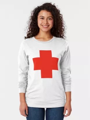 Red Cross Long Sleeve Shirt
