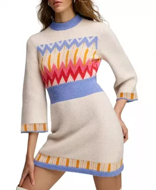 Neya Fair-Isle Sweater Dress