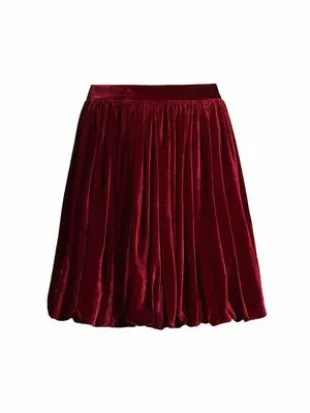 Velvet Mini Skirt