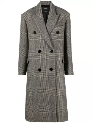 Double Breasted Puppytooth Coat