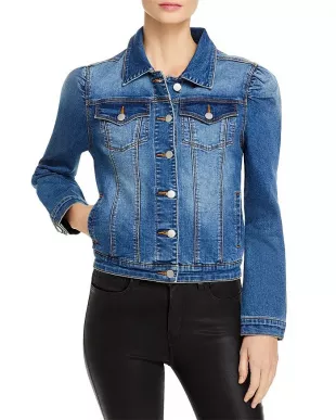 Puff Sleeve Denim Jacket