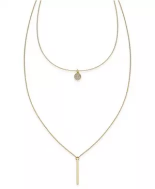High-Low Layered Pendant Necklace
