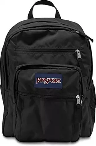 Big Student Backpack (Black/Black, One Size)
