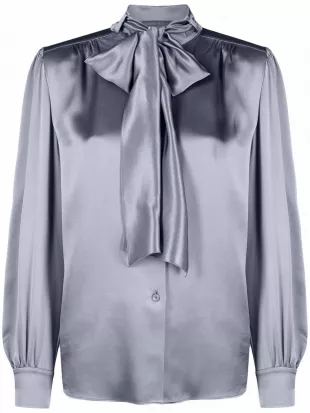 Pussy Bow Silk Blouse