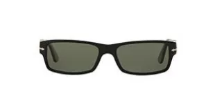 PO2747S Rectangular Sunglasses, Black/Green Polarized, 57 mm