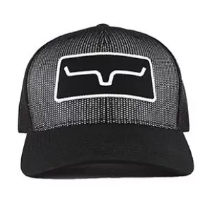 Kimes Ranch  All Mesh Trucker Adjustable Snapback Mid-Profile Logo Cap, Black