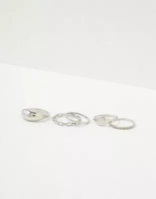 Silver Rings 5-Pack