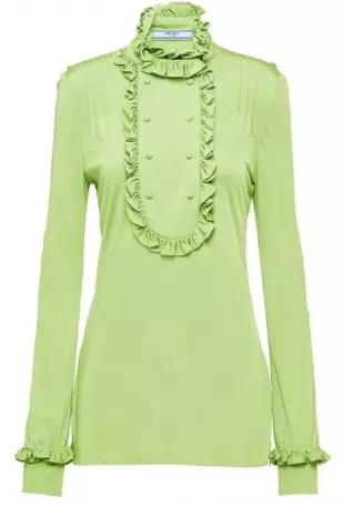 Ruffle Trim Blouse
