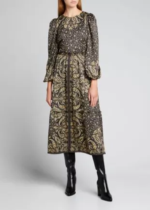 Octavia Paisley Midi Dress