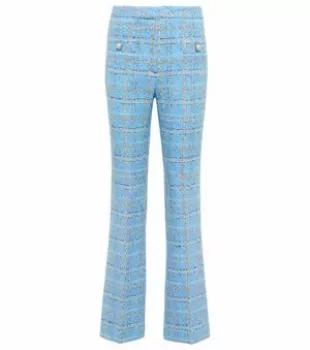 High-Rise Tweed Flared Pants