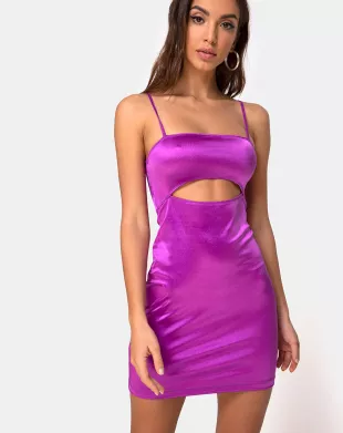 Motel Rocks Sekka Dress in Satin Violet worn by Maddie Reese as seen in  Southern Hospitality (S01E03) | Spotern