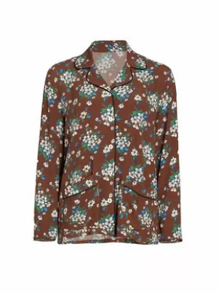 Floral-Print Pajama Top