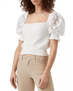 Juliet Mozart Caballo Puff Sleeve Sweater