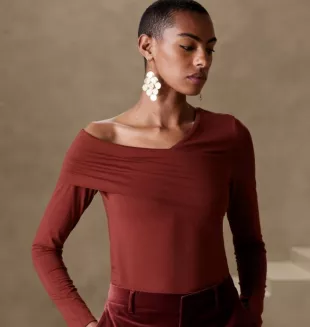 Rayon Off-Shoulder Top