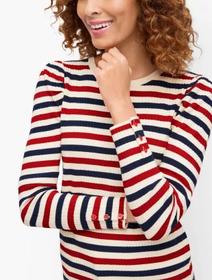 Puff Sleeve Crewneck Pullover