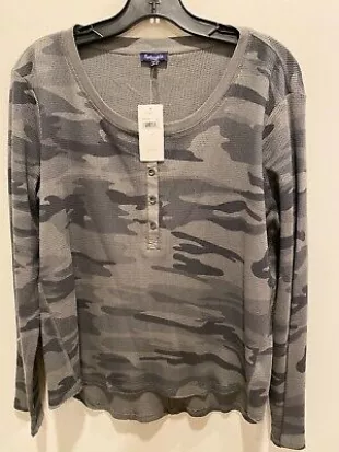 Forever Thermal Henley Long Sleeve Camo