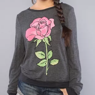 Neon Rose Baggy Beach Sweater