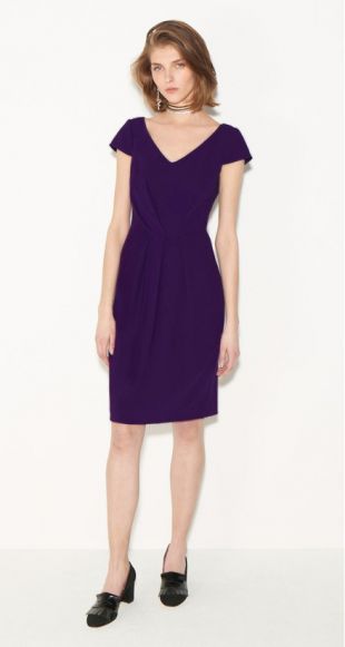 Robe en crepe envers satin