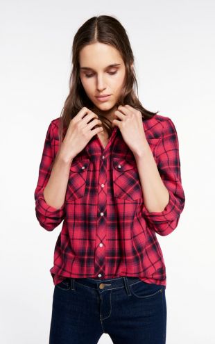 chemise rouge à carreaux