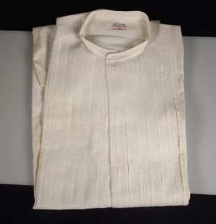 1920s Arrow White Collarless Pleated Menâs Shirt   | eBay