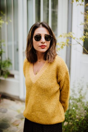 Pull en maille lumineuse