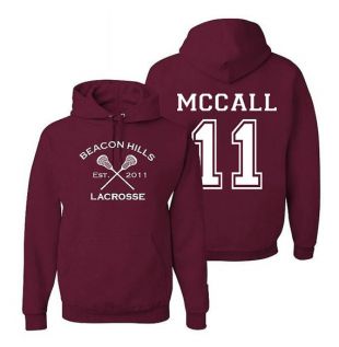 Scott Mccall 11 Teen Wolf phare collines inspiré Lacrosse mode adulte à capuche