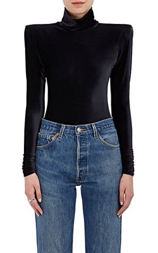 FAITH CONNEXION Velvet Turtleneck Bodysuit