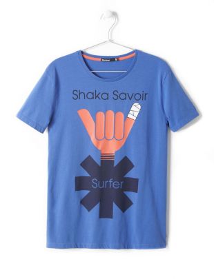 Tee shirt shaka homme Bleu Lavande | Bizzbee