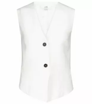 White Woven Vest