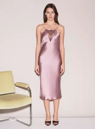Margot wisteria lilac slip dress