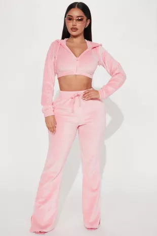 Running Into Town Velour Pant Set