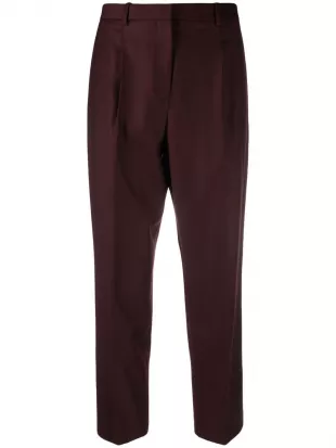 Cropped High-waisted Trousers