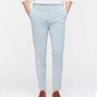 J. Crew Seersucker Striped City Fit Skimmer Pant