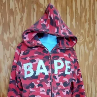 Bape jacket rare zip up red "BAPE" letter