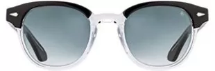Times Sunglasses - Black Crystal - SunVogue Gray Gradient AOLite Nylon Lenses - 47-21-145