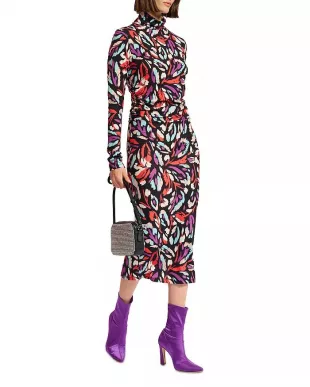 Calahorra Turtleneck Printed Dress