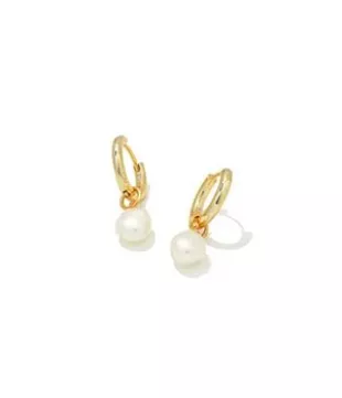 Willa Huggie Earrings Gold/White Pearl One Size