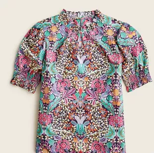 Puff Sleeve Top Liberty Elm House Floral