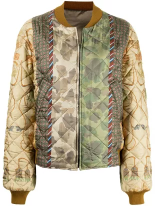 Pierre-Louis Mascia - Floral-Print Quilted Bomber Jacket