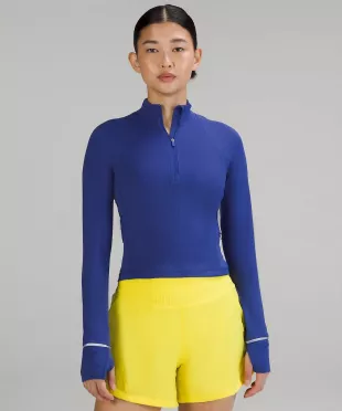 Lululemon It's Rulu Run Cropped Half Zip Ribbed Top worn by Alyssa  Sparacino as seen in Today on January 11, 2023