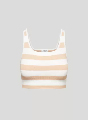 Sculpt Knit Squareneck Cropped Tank