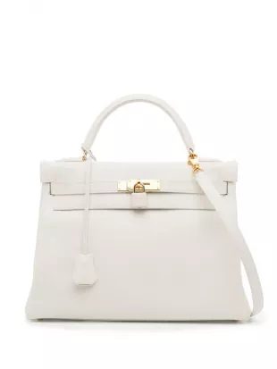 Blanc Swift Leather Handbag