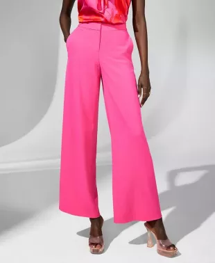 Tahari ASL - Wide-Leg Pants in Hot Pink