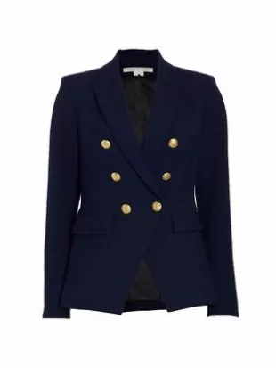 Veronica Beard - Miller Dickey Jacket in Navy With Gold Buttons