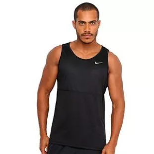 Men's Breathe Tank Top Sleeveless Training Shirt Black