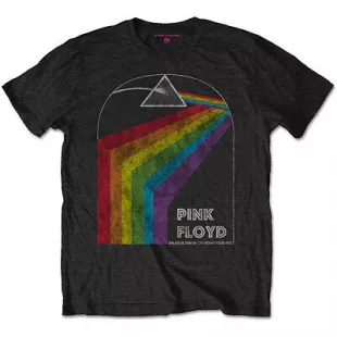Pink Floyd T Shirt Dark Side Of The Moon 1972 Tour Official Men Black Rock Merch