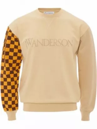 Checkerboard-Print Logo Sweatshirt