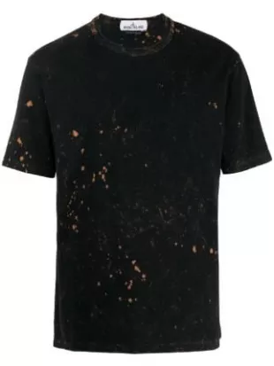 Splatter-Effect Logo-Print T-Shirt