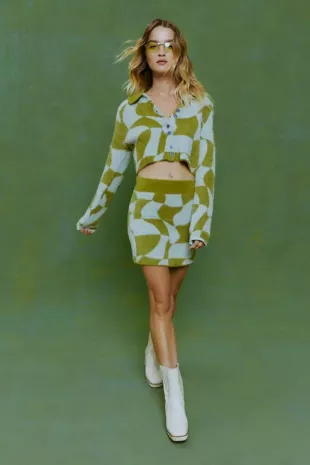 Kenzi Cardigan & Sweater Skirt Set