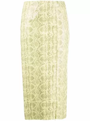 Snakeskin Print Skirt